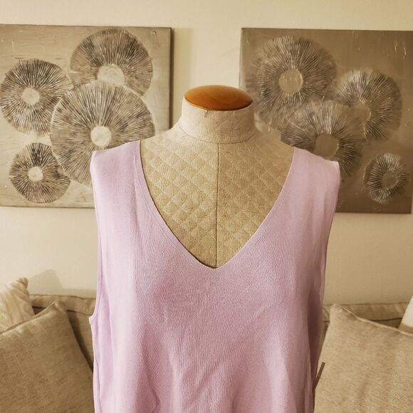 Rachel Roy V-Neck Knit Swing Top size 2X in Lavender - NEW - Picture 4 of 12